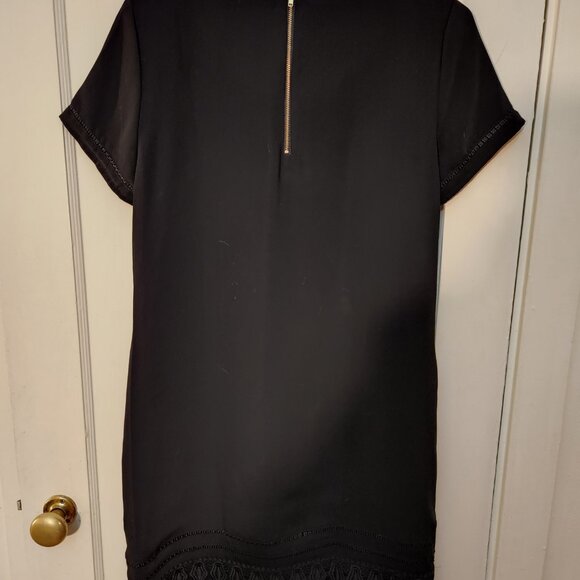 Women's CYNTHIA ROWLEY black short sleeve midi sheath dress sz 6 - Picture 7 of 7